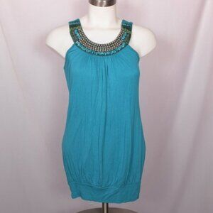 Rue21 Women's Halter Embellished Beaded Summer Top Size XS Rayon
